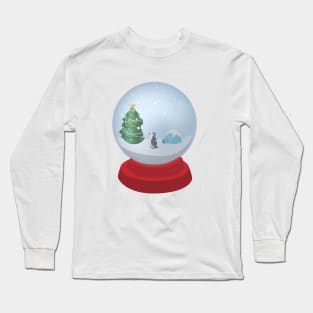 Snow Globe Penguin Long Sleeve T-Shirt